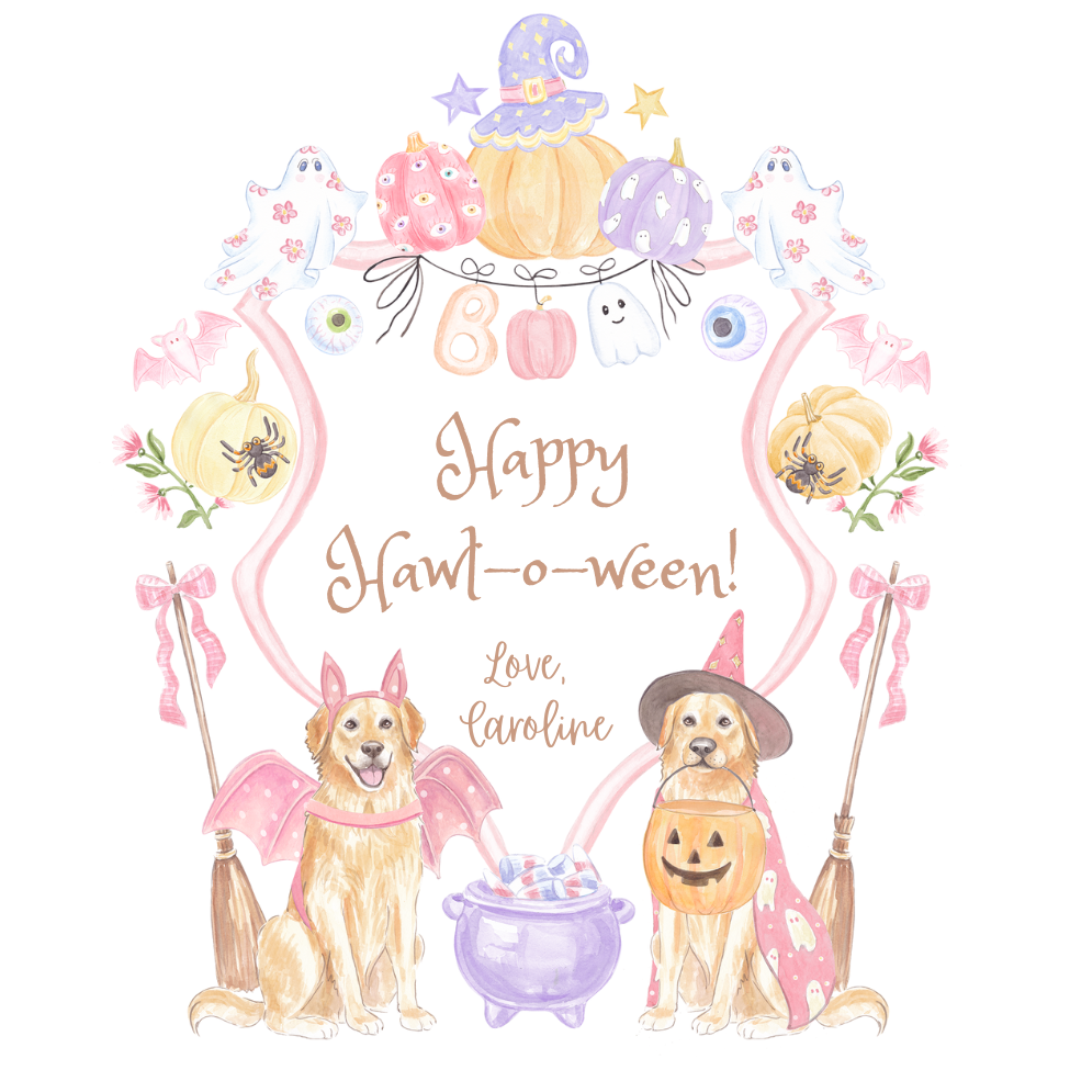 Halloween Golden Square Gift Tags (set of 25)