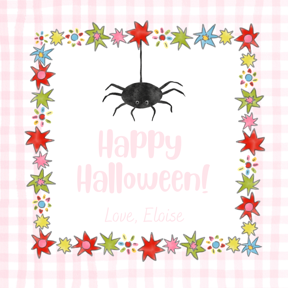 Halloween Pink Square Gift Tags (set of 25)