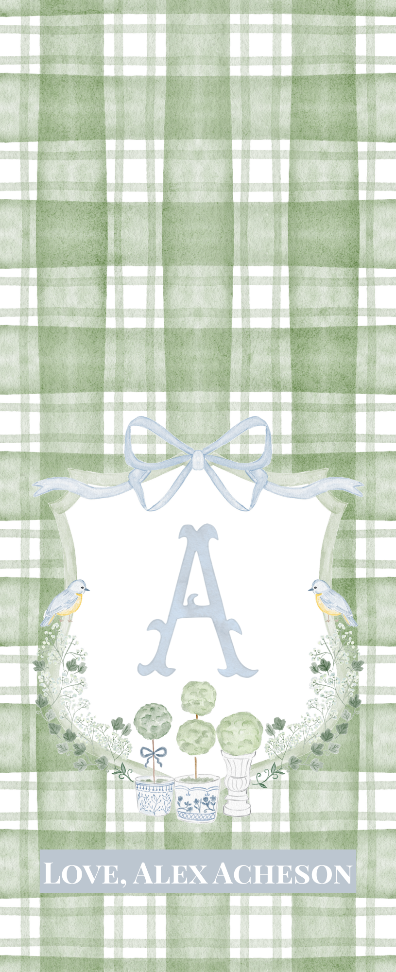 Topiary Custom Wine Gift Tags