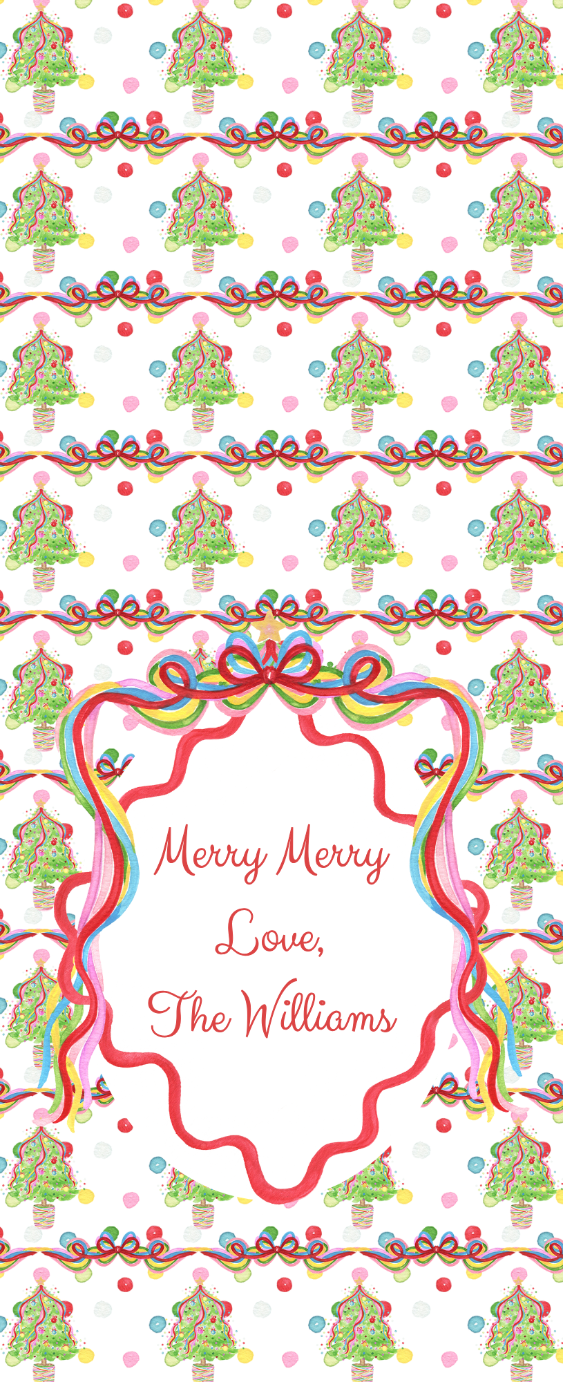 Merry Merry Custom Wine Gift Tags