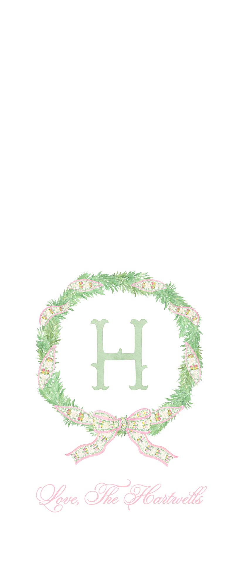 Wreath Custom Wine Gift Tags