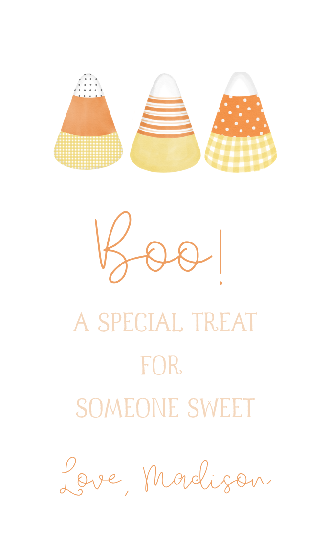 Halloween Candy Gift Tags (set of 25)