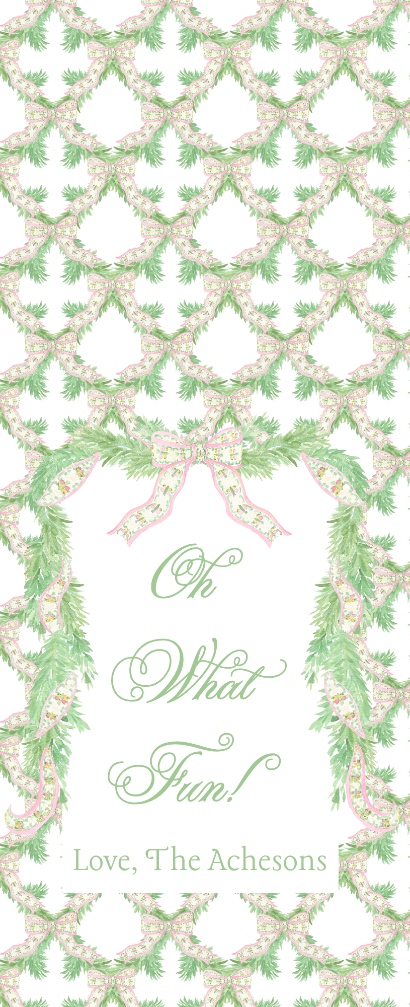 Oh What Fun Custom Wine Gift Tags