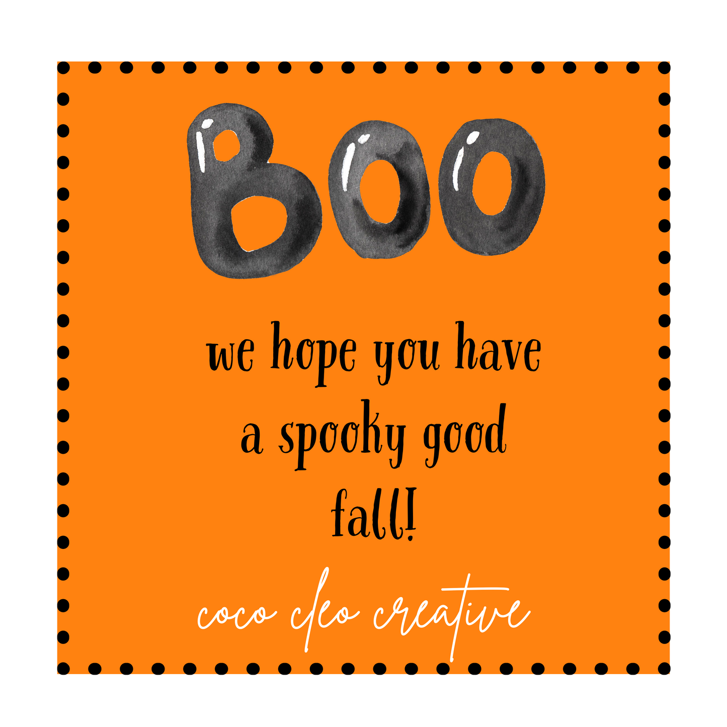 Spooky Good Fall Gift Tag Set of 25