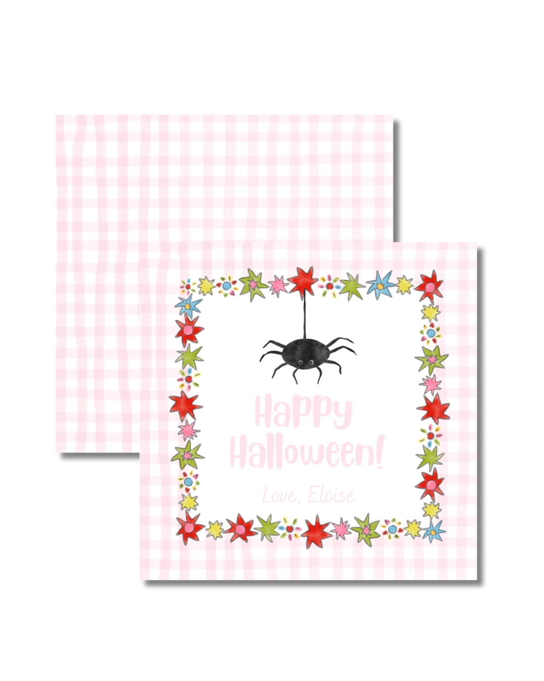 Halloween Pink Square Gift Tags (set of 25)
