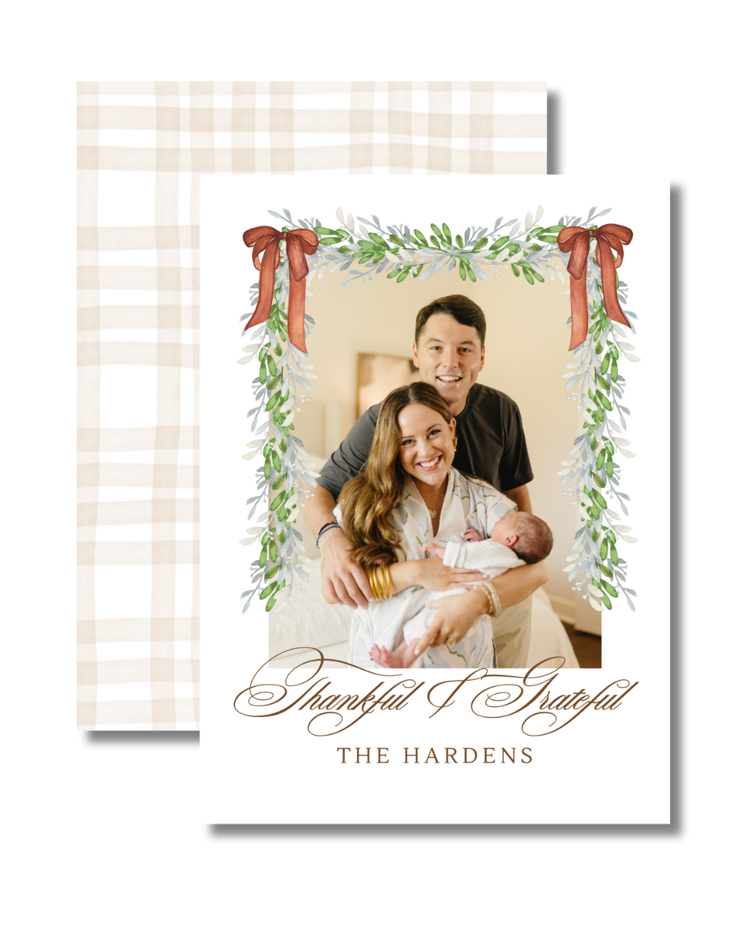 Fall Garland Holiday Photo Card
