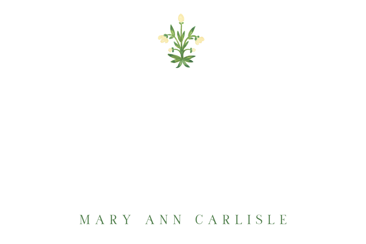 Custom Carlisle Green Stationery (Set of 25)