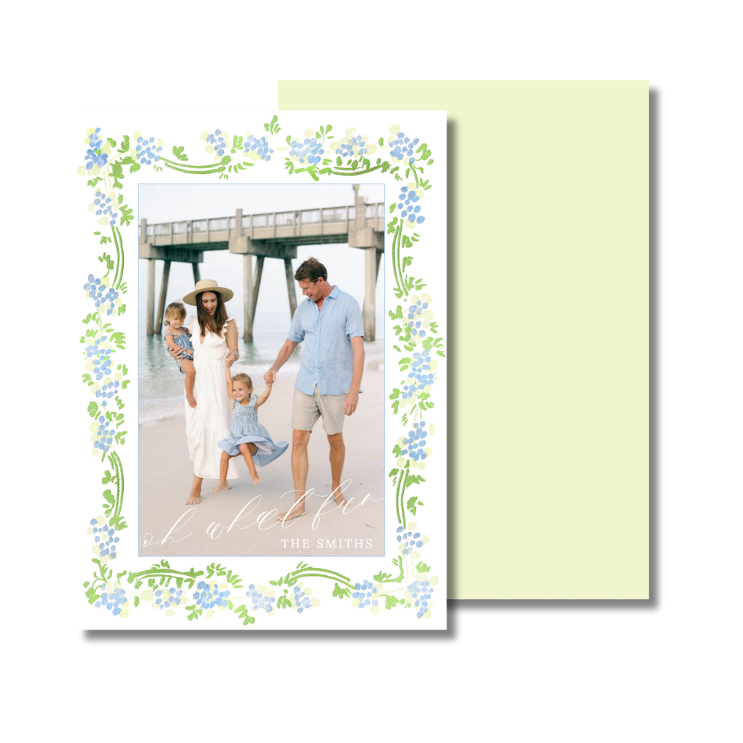 Green Border Holiday Card