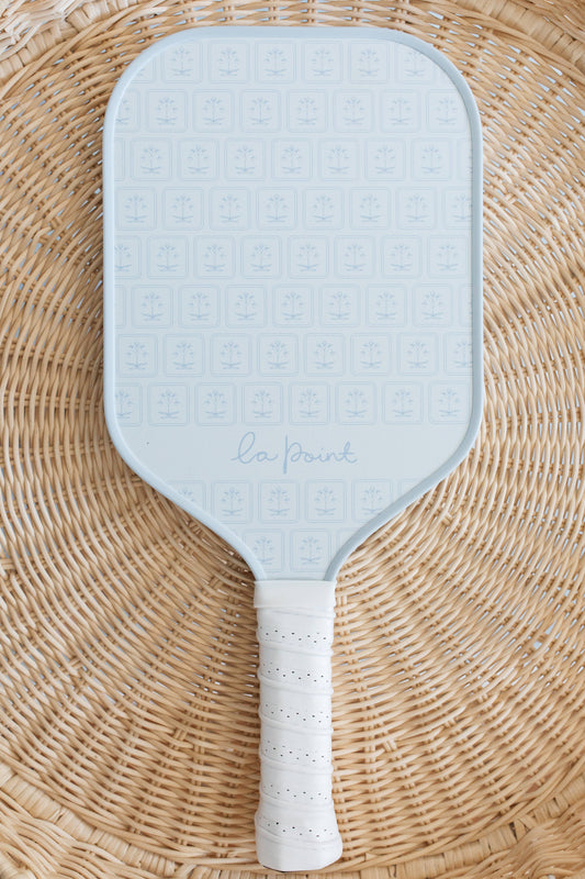 The pretty pro pickleball paddle  - pale blue blockprint