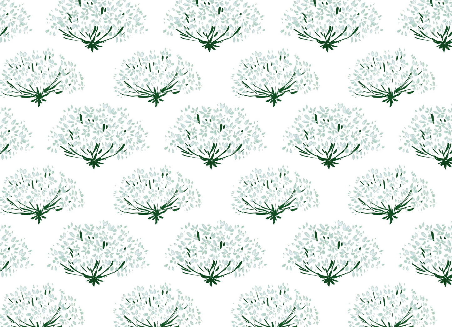 Winter Floral Green Card