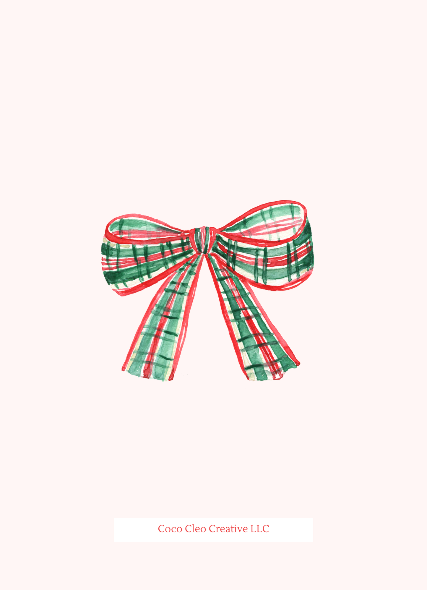 Plaid Bow Holiday Photo Card