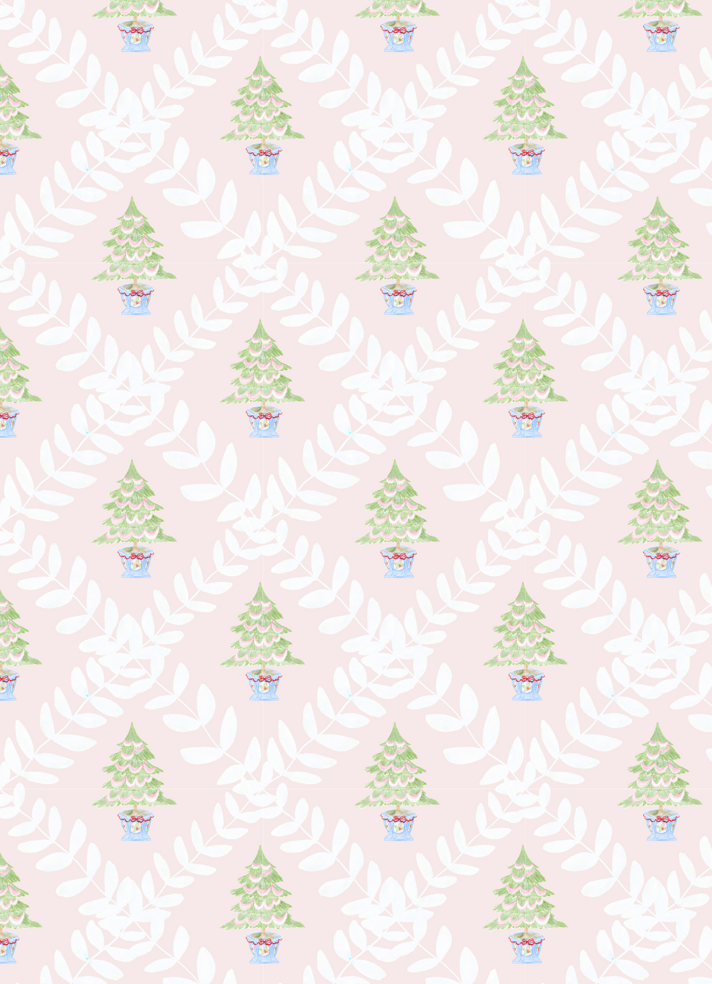 Pink Trees Holiday Card