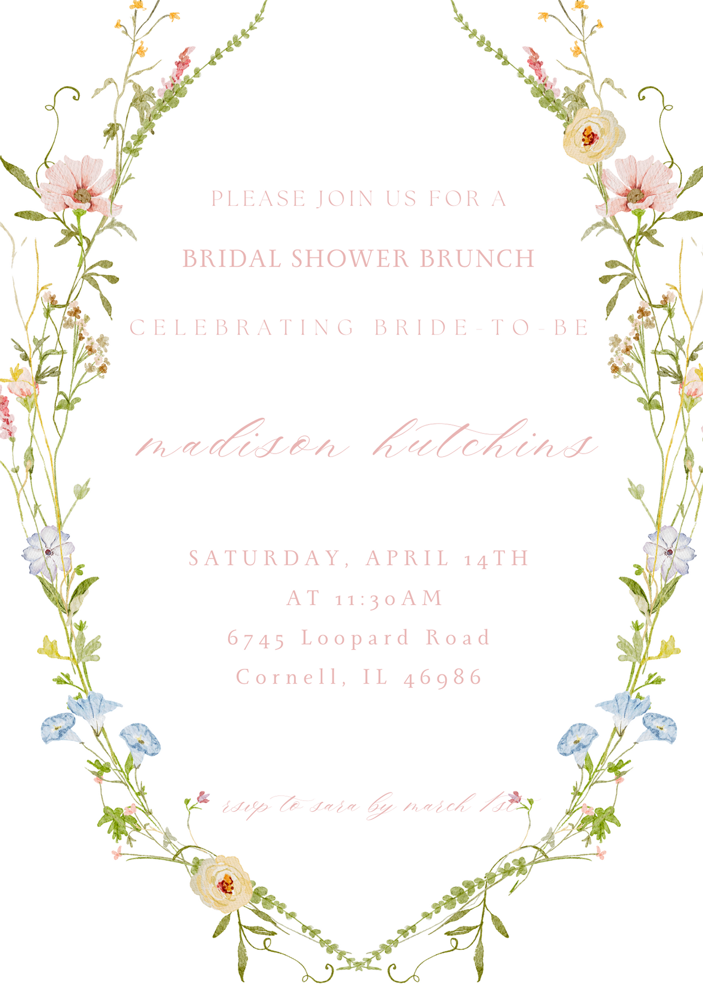 Wild Garden Invitation