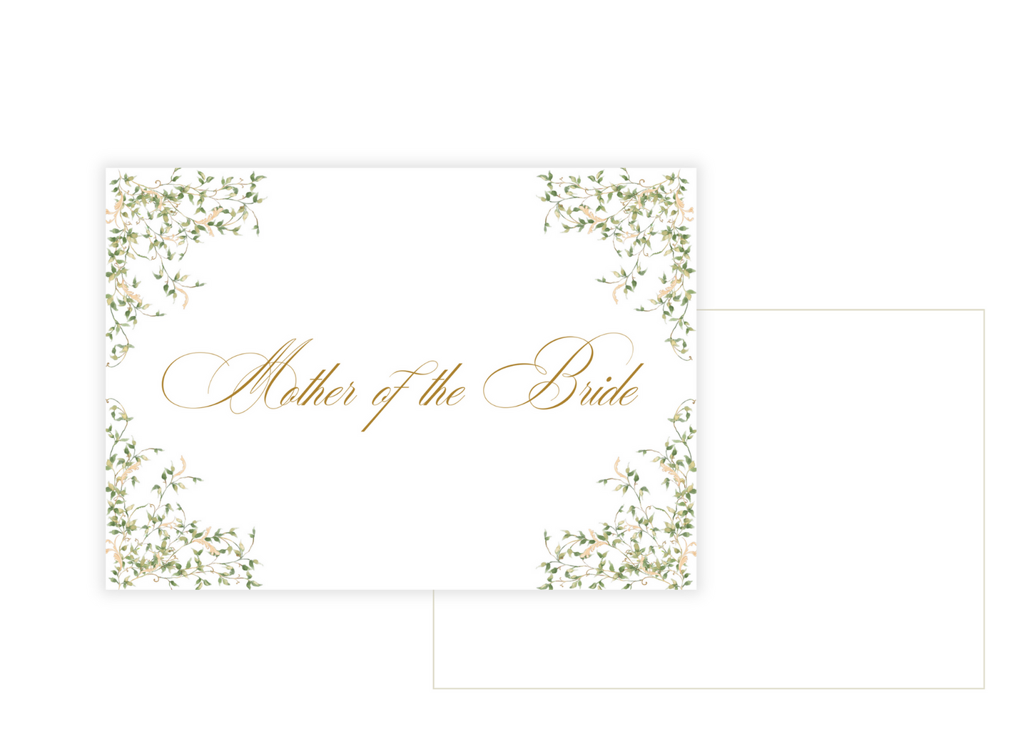 Elegant Script Garden Folded Notecards