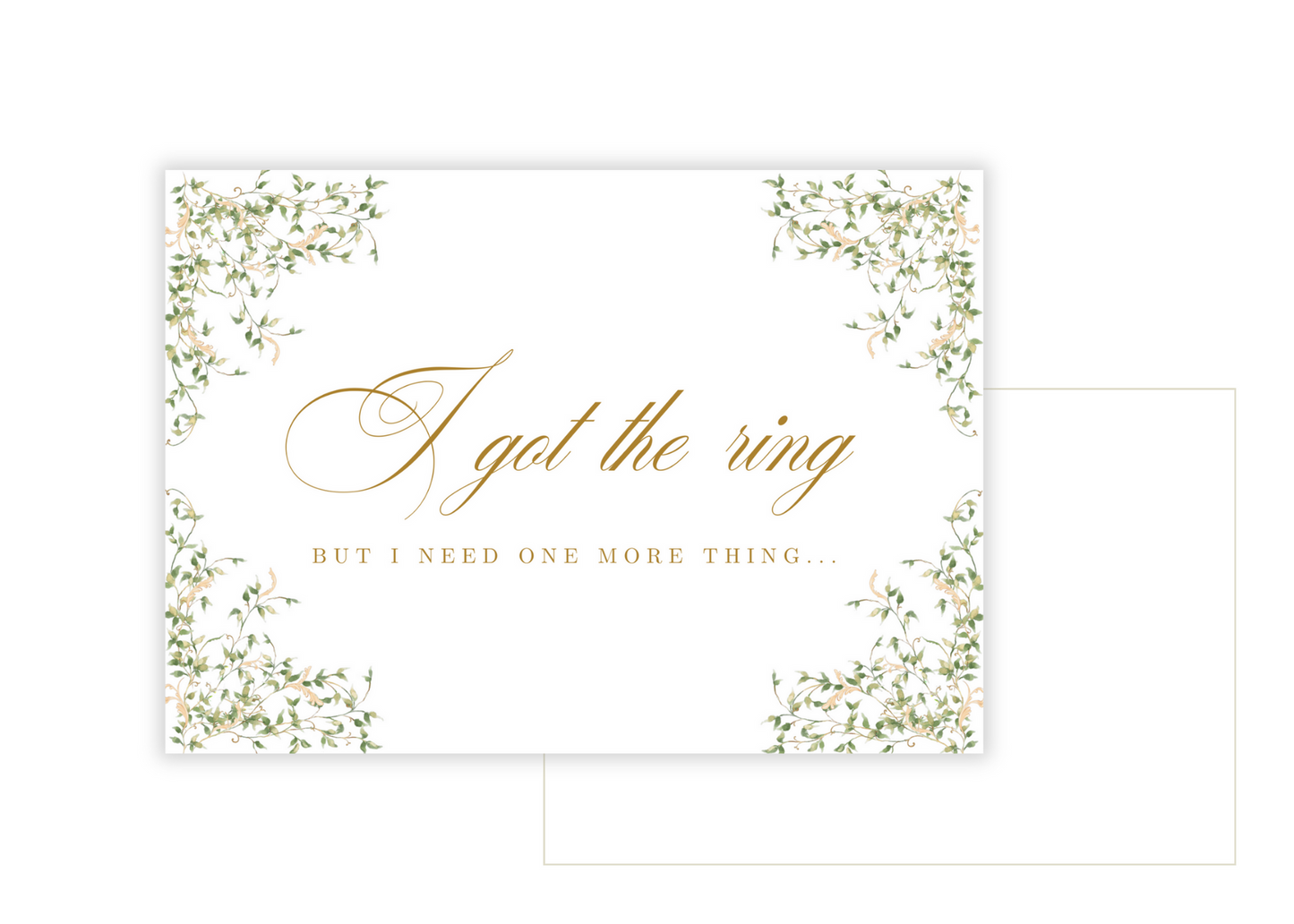 Elegant Script Garden Folded Notecards