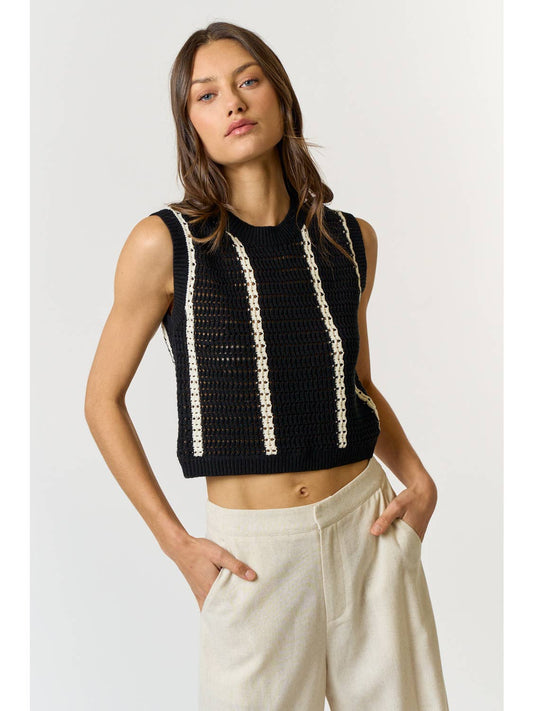 Crochet Contrast Top