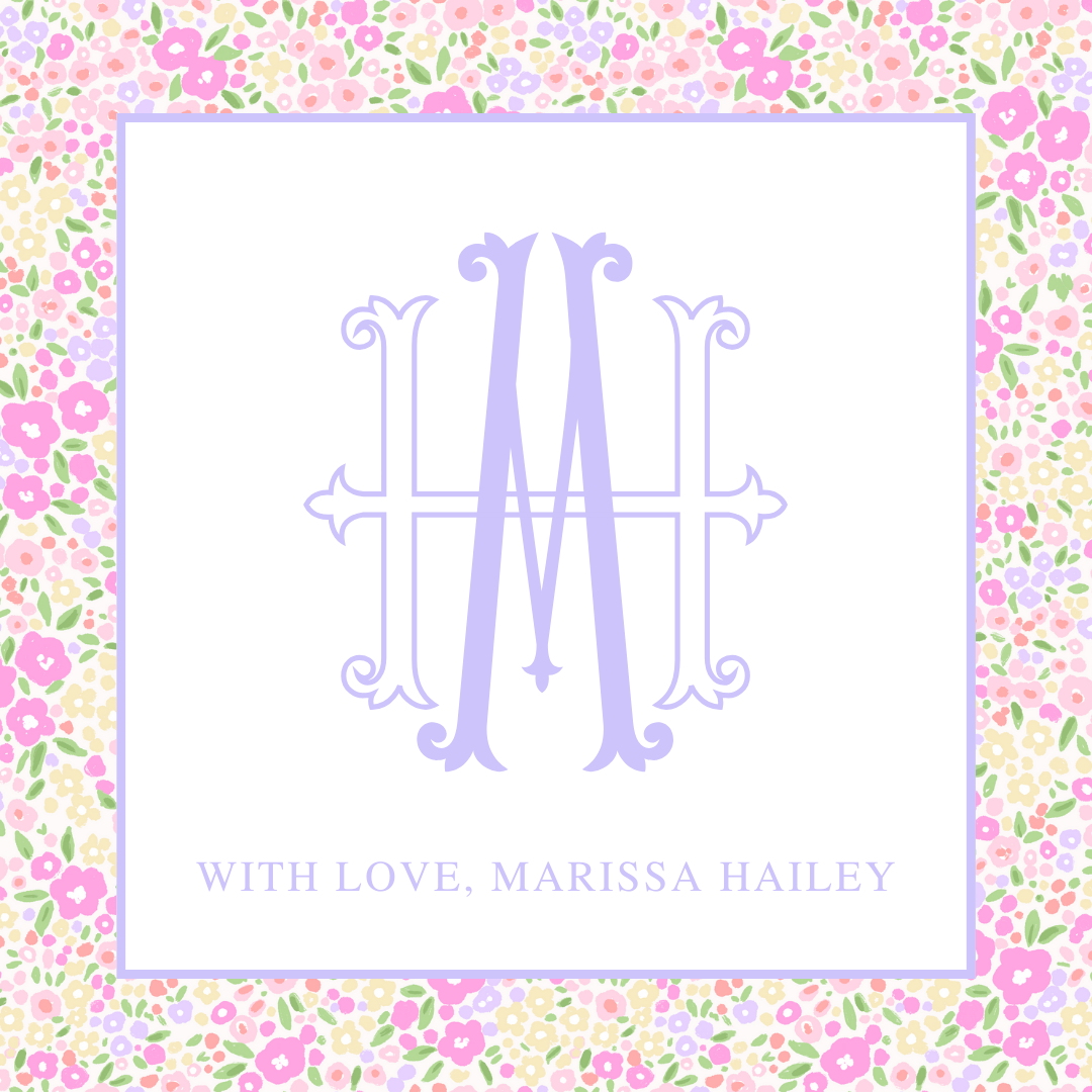 Floral Monogram Gift Tags (set of 25)