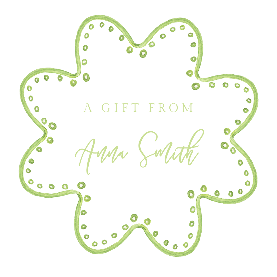 Green Scalloped Square Gift Tags (set of 25)