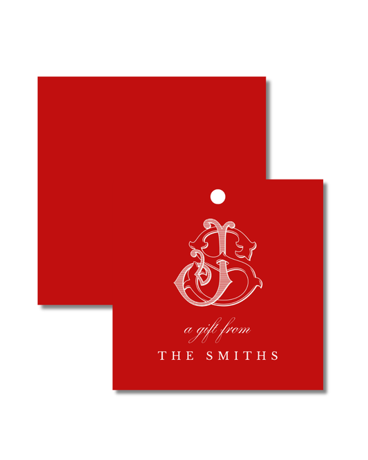 Custom Initial Holiday Gift Tags