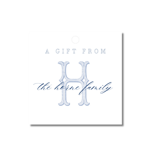 Custom 1 Monogram Square 3x3 Gift Tags (set of 25)