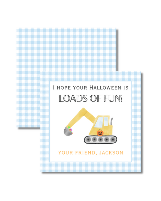 Loads of Fun Blue Square Gift Tags (set of 25)