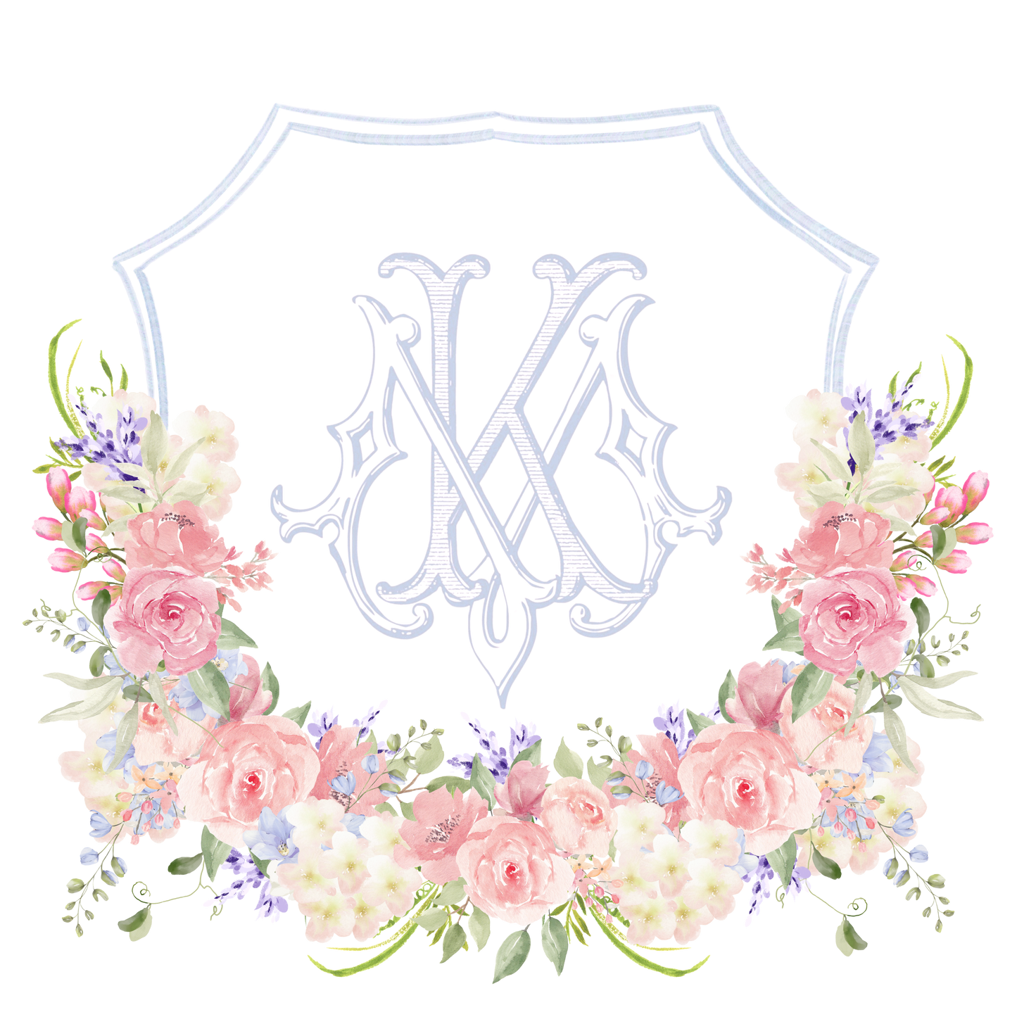 Something Blue Custom Wedding Crest
