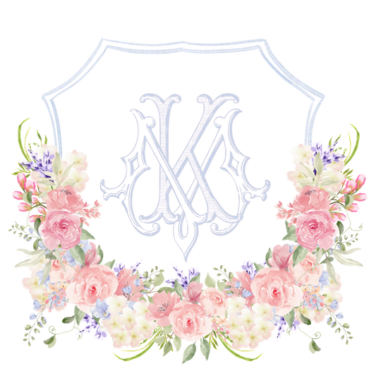 Something Blue Custom Wedding Crest