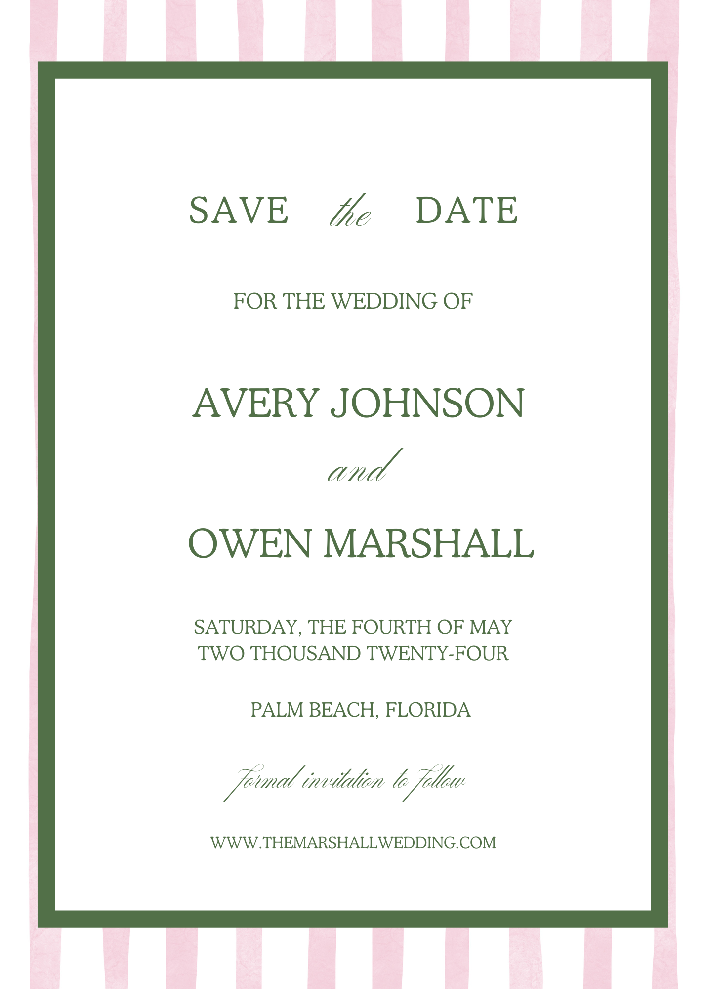 Palm Beach Save the Date Suite