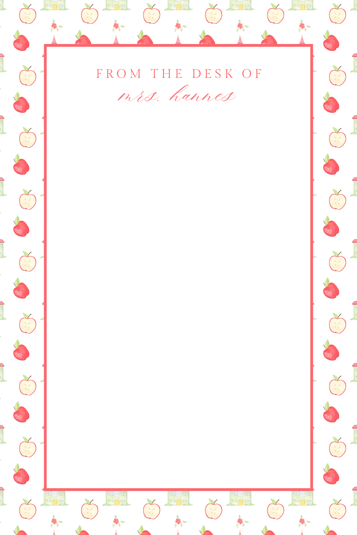 CUSTOMIZED Teacher Notepad 8x5