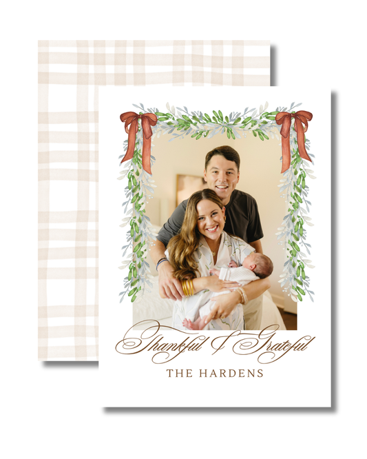 Fall Garland Holiday Photo Card